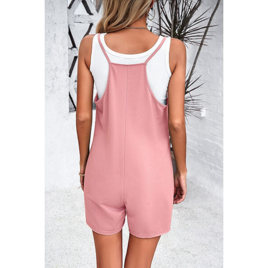 Spaghetti Strap Romper with Pockets Apparel and Accessories