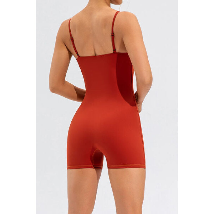 Spaghetti Strap Round Neck Romper Apparel and Accessories