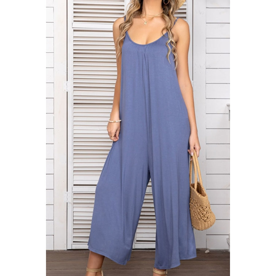 Spaghetti Strap Scoop Neck Jumpsuit