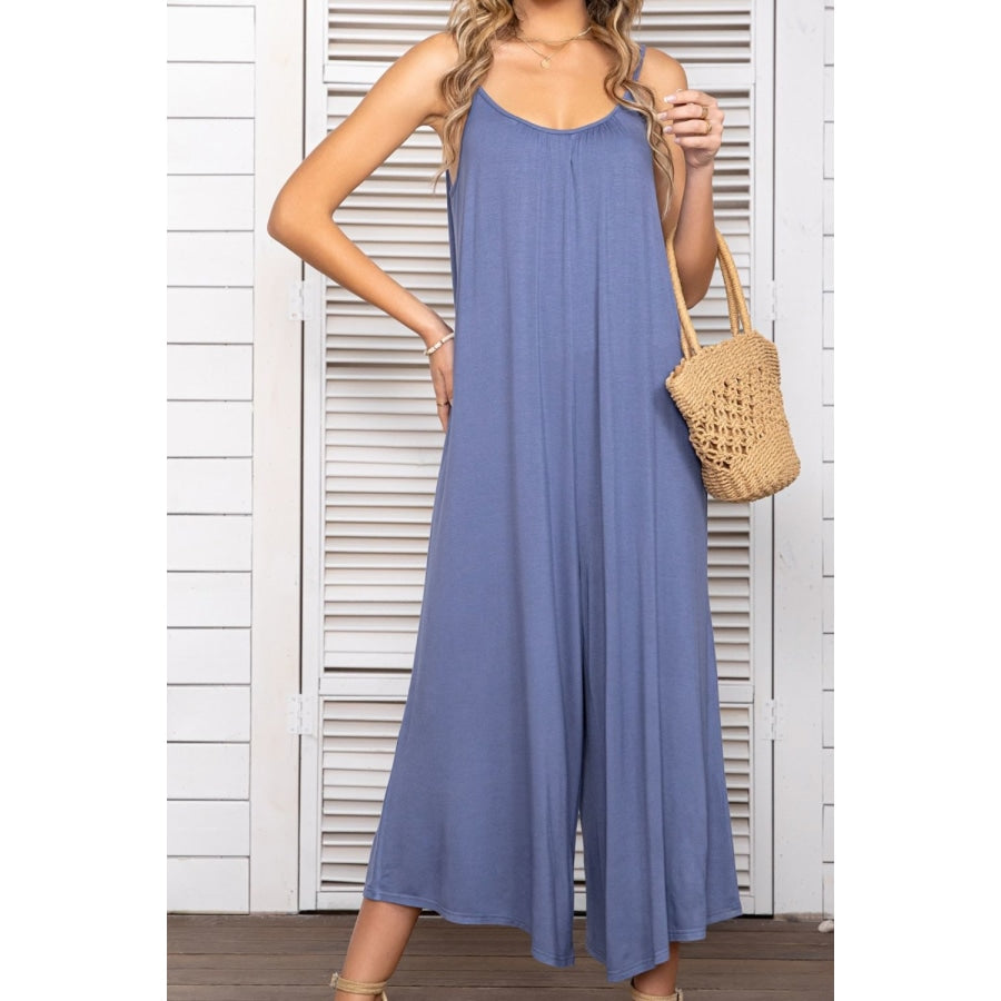 Spaghetti Strap Scoop Neck Jumpsuit