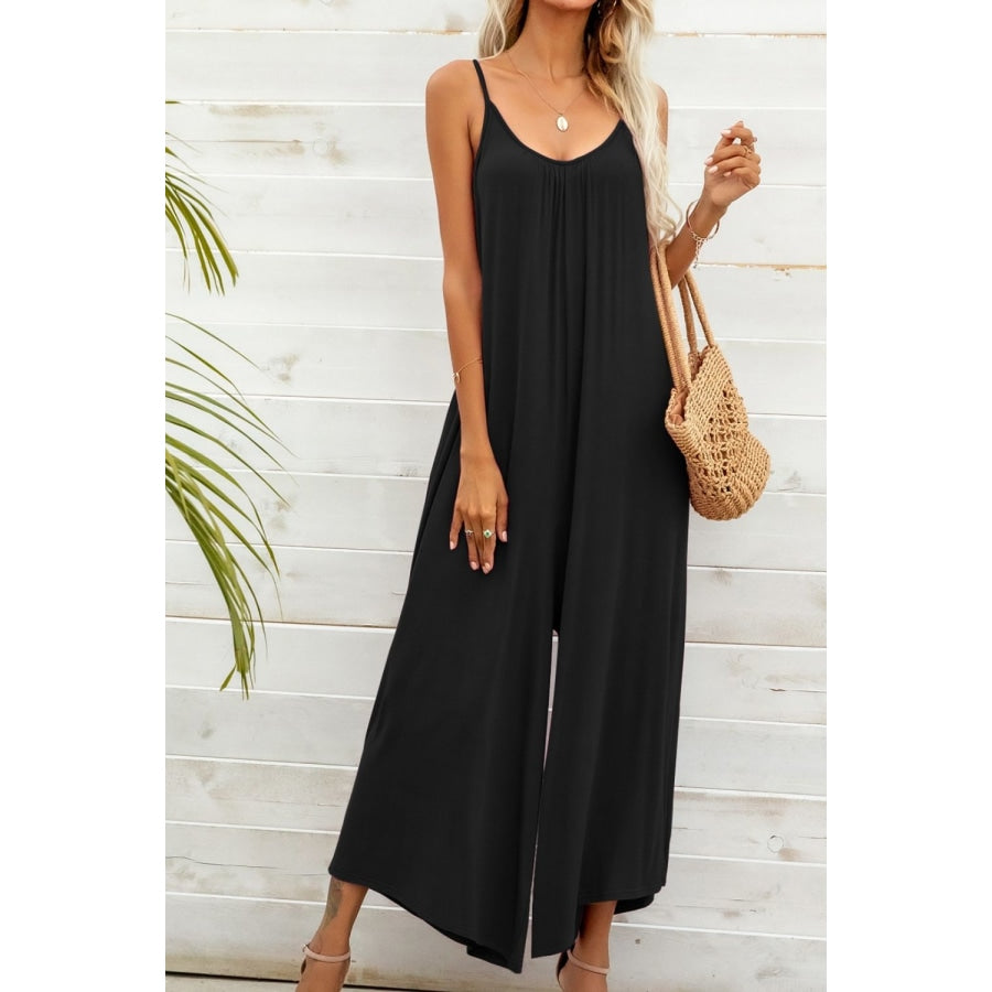 Spaghetti Strap Scoop Neck Jumpsuit