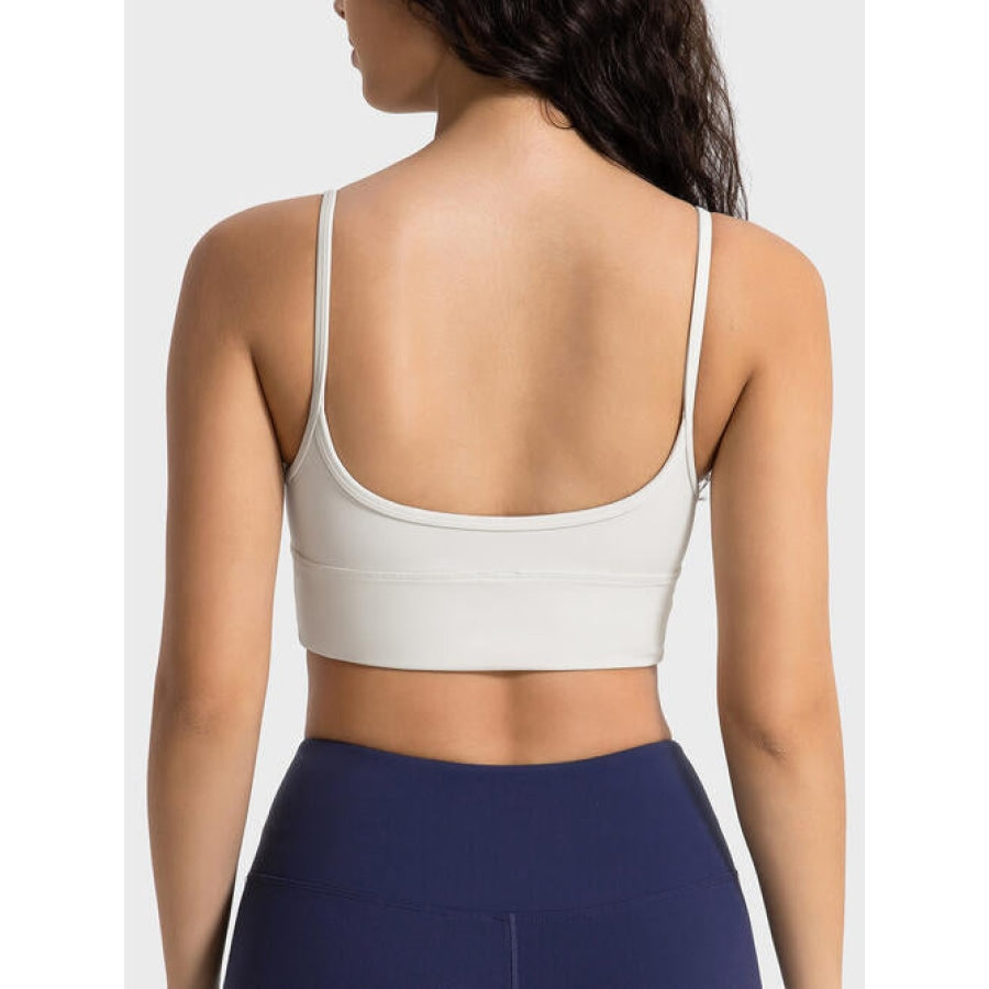 Spaghetti Strap Sport Bra Ivory / 4