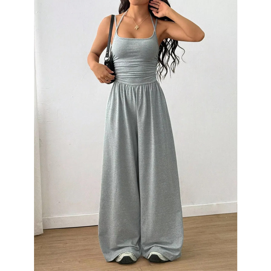 Spaghetti Strap Wide-Leg Jumpsuit Apparel and Accessories