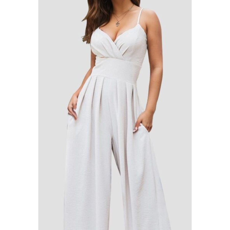 Spaghetti Strap Wide Leg Jumpsuit Apparel and Accessories