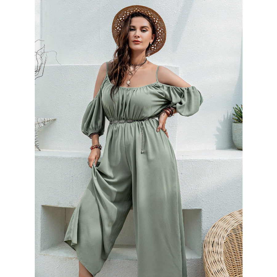 Spaghetti Strap Wide Leg Jumpsuit Apparel and Accessories