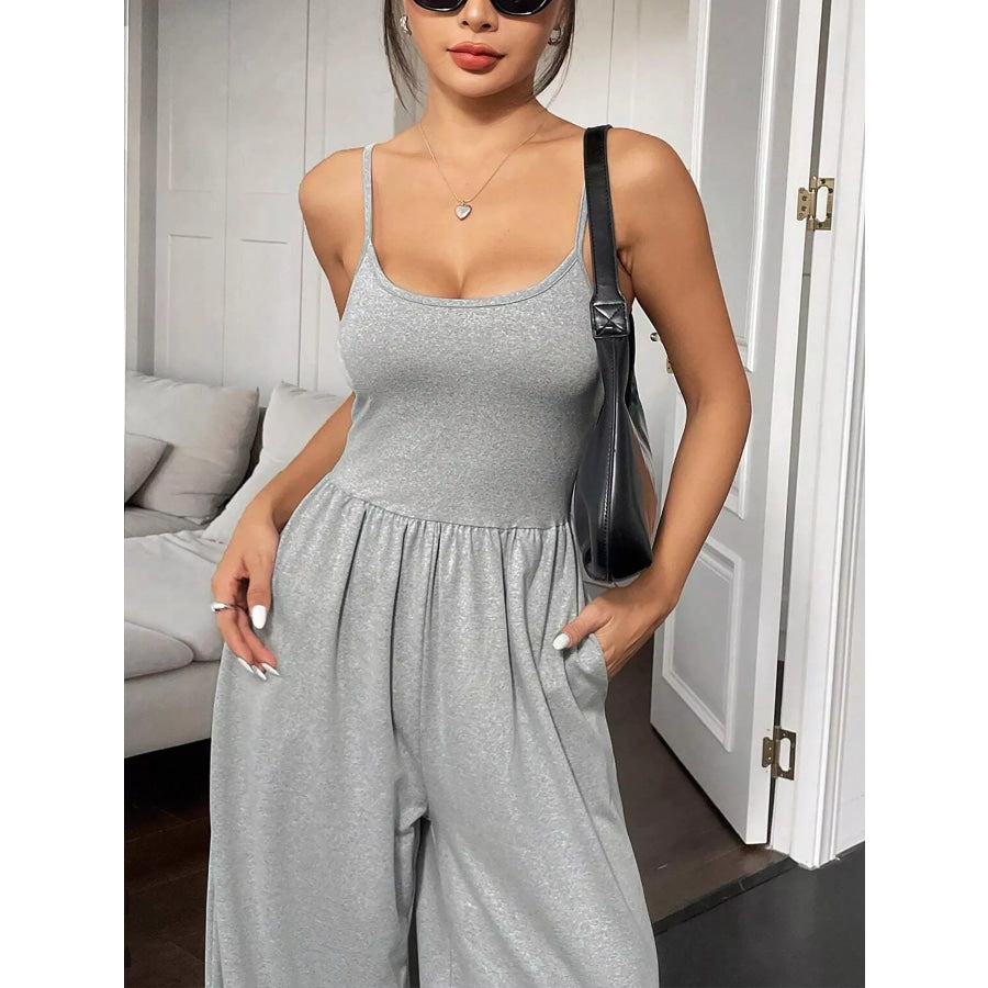 Spaghetti Strap Wide Leg Jumpsuit Apparel and Accessories