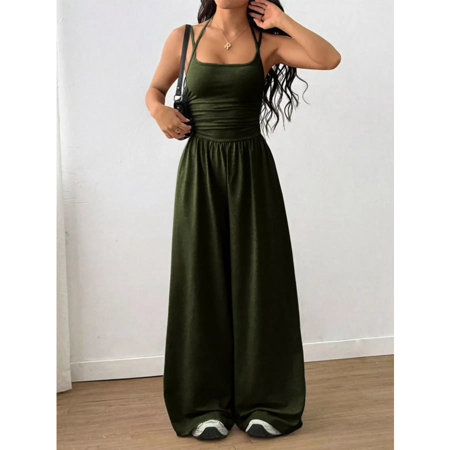 Spaghetti Strap Wide-Leg Jumpsuit Apparel and Accessories