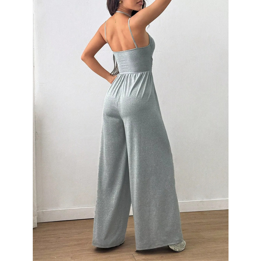 Spaghetti Strap Wide-Leg Jumpsuit Apparel and Accessories