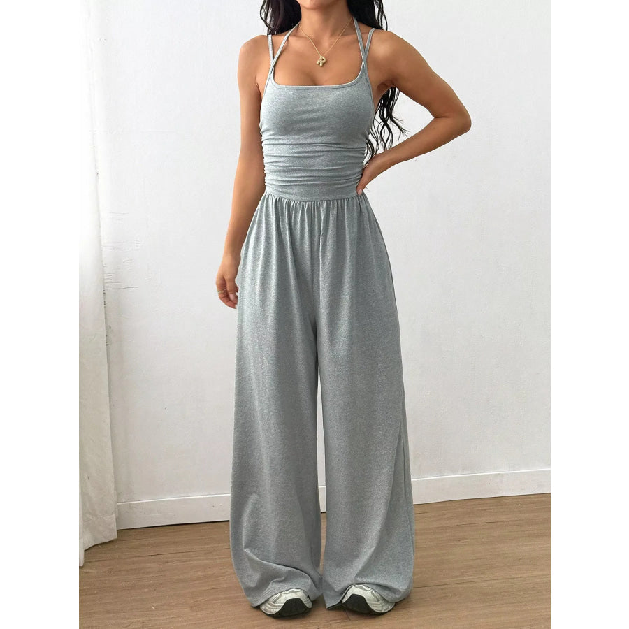 Spaghetti Strap Wide Leg Jumpsuit Apparel and Accessories