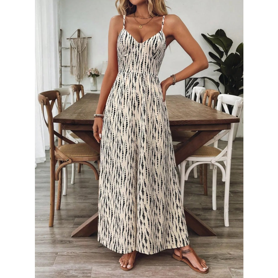 Spaghetti Strap Wide Leg Jumpsuit Apparel and Accessories