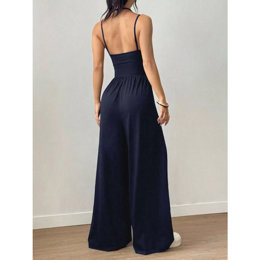 Spaghetti Strap Wide-Leg Jumpsuit Apparel and Accessories