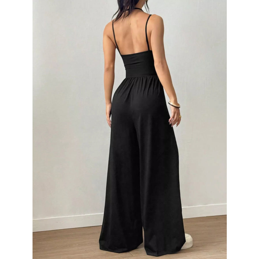 Spaghetti Strap Wide Leg Jumpsuit Apparel and Accessories
