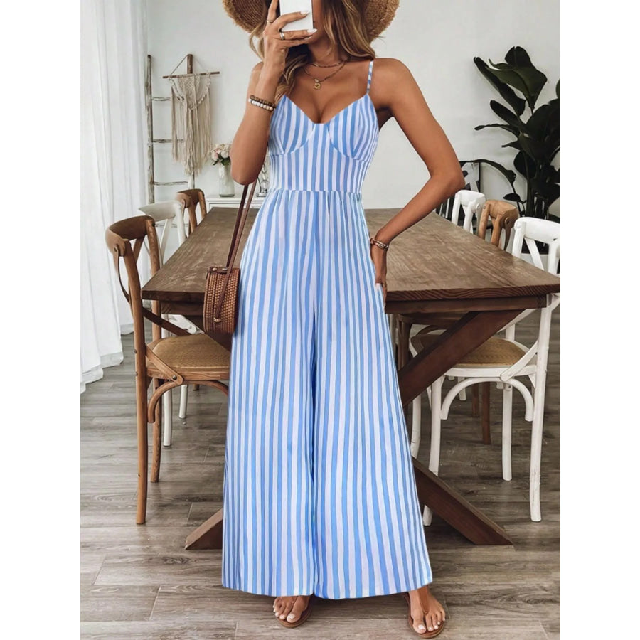 Spaghetti Strap Wide Leg Jumpsuit Apparel and Accessories