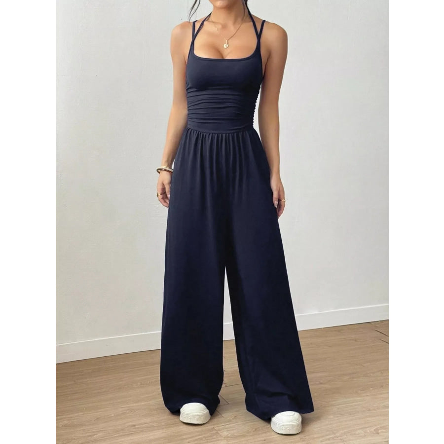 Spaghetti Strap Wide-Leg Jumpsuit Apparel and Accessories