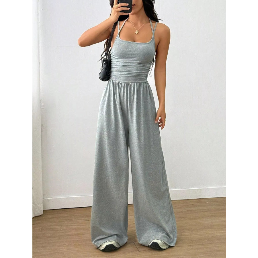Spaghetti Strap Wide-Leg Jumpsuit Apparel and Accessories
