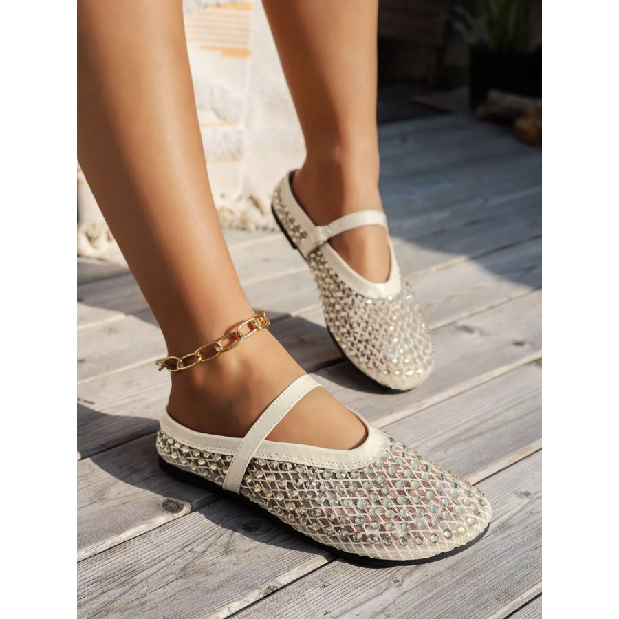 Sparkling Mesh Ballet Flats Sandals Apparel and Accessories