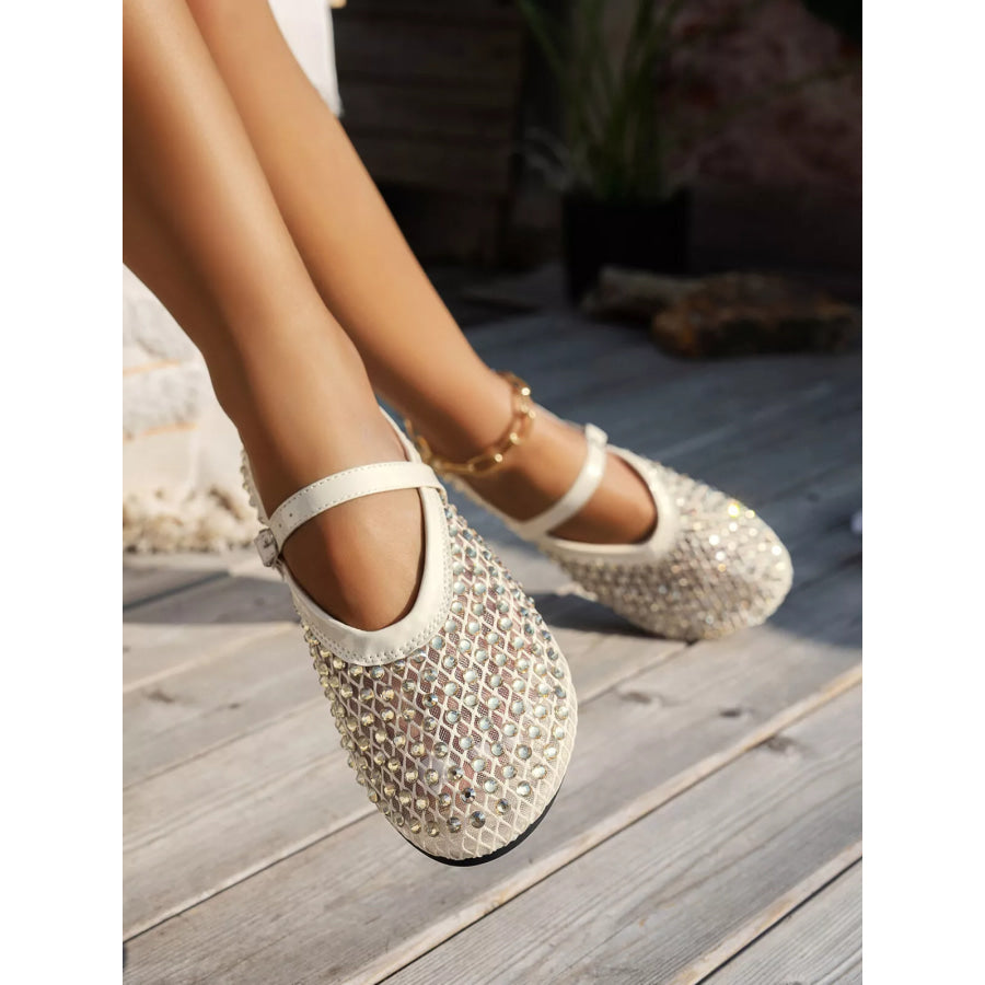 Sparkling Mesh Ballet Flats Sandals Apparel and Accessories