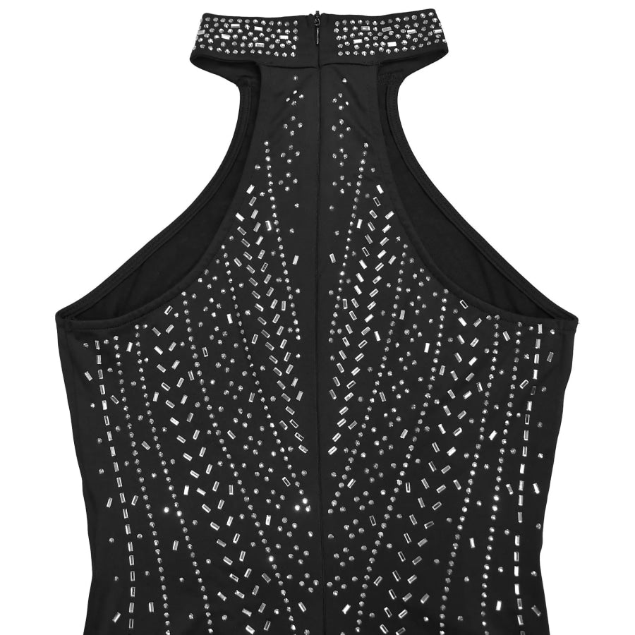 Sparkling Rhinestone Cutout Jumpsuit Apparel and Accessories