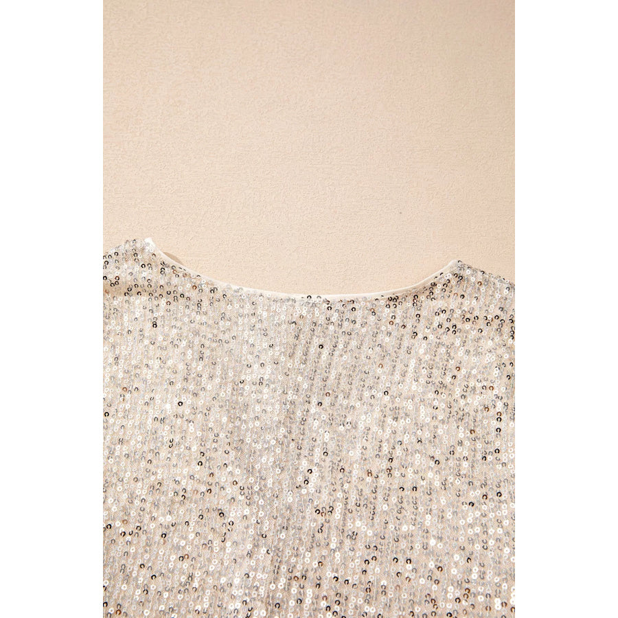 Sparkling Sequin Long Sleeve Bodysuit Apparel and Accessories
