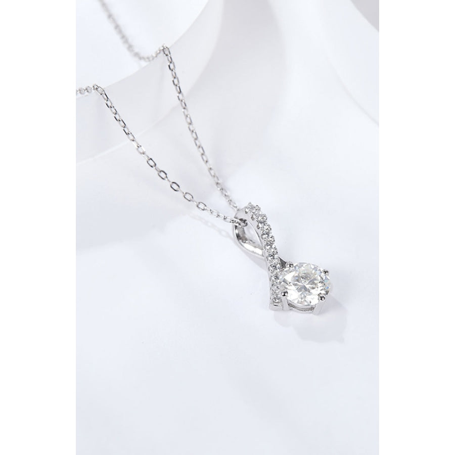 Special Occasion 1 Carat Moissanite Pendant Necklace Silver / One Size