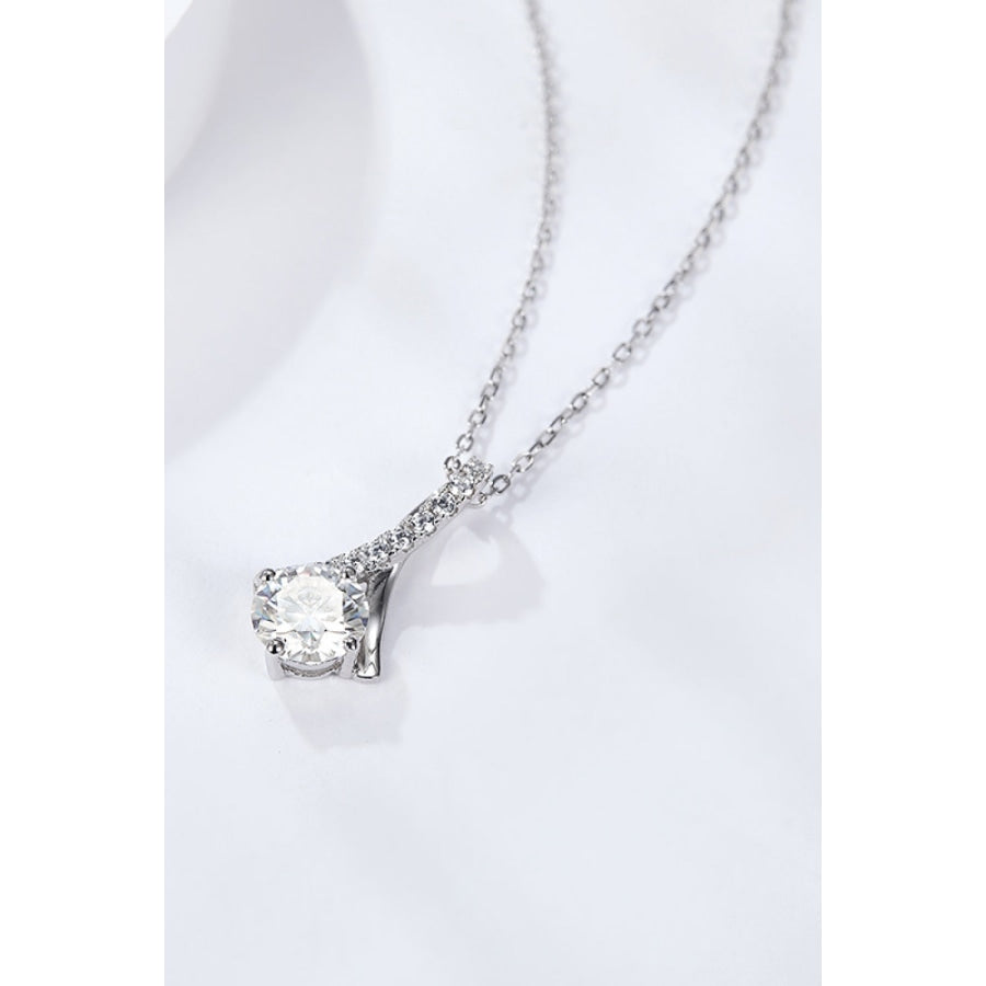 Special Occasion 1 Carat Moissanite Pendant Necklace Silver / One Size