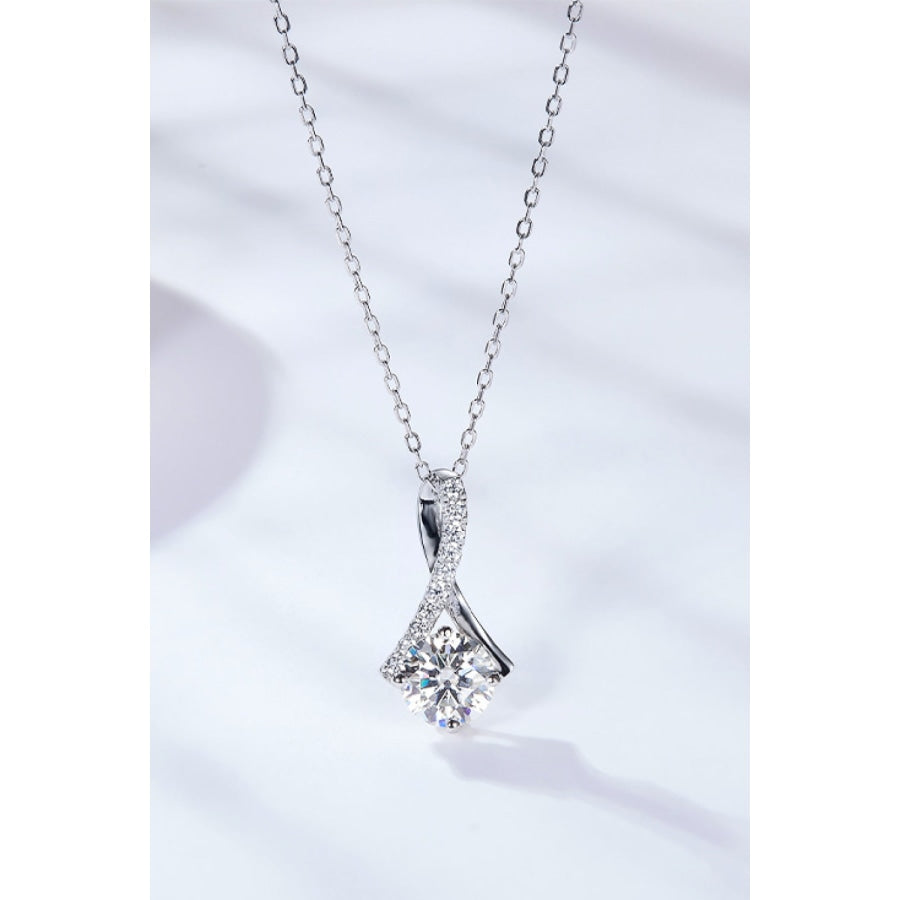 Special Occasion 1 Carat Moissanite Pendant Necklace Silver / One Size