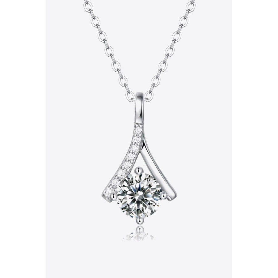 Special Occasion 1 Carat Moissanite Pendant Necklace Silver / One Size