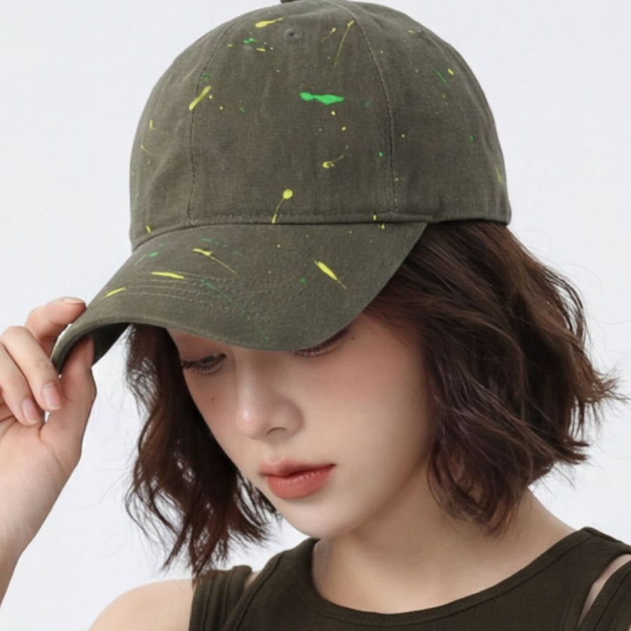 Splatter Paint Baseball Cap Apparel and Accessories