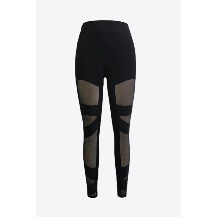 Spliced Mesh Leggings Black / XS