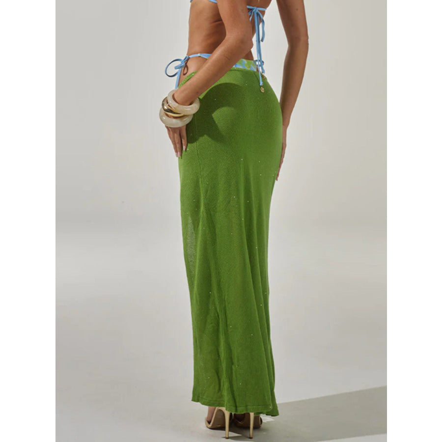 Split Maxi Sweater Skirt Apparel and Accessories