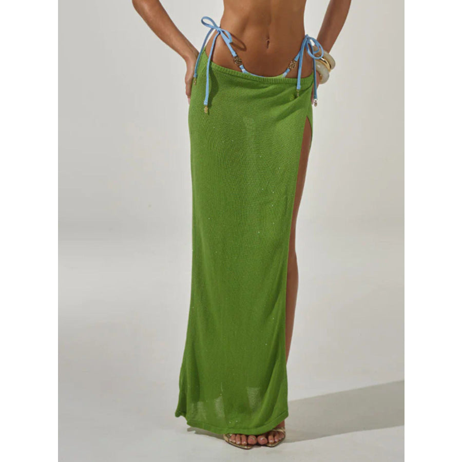 Split Maxi Sweater Skirt Apparel and Accessories
