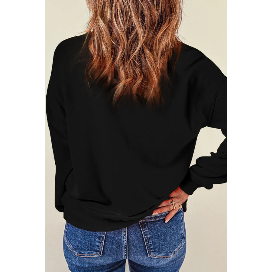 SPOOKY Round Neck Long Sleeve Sweatshirt Apparel and Accessories