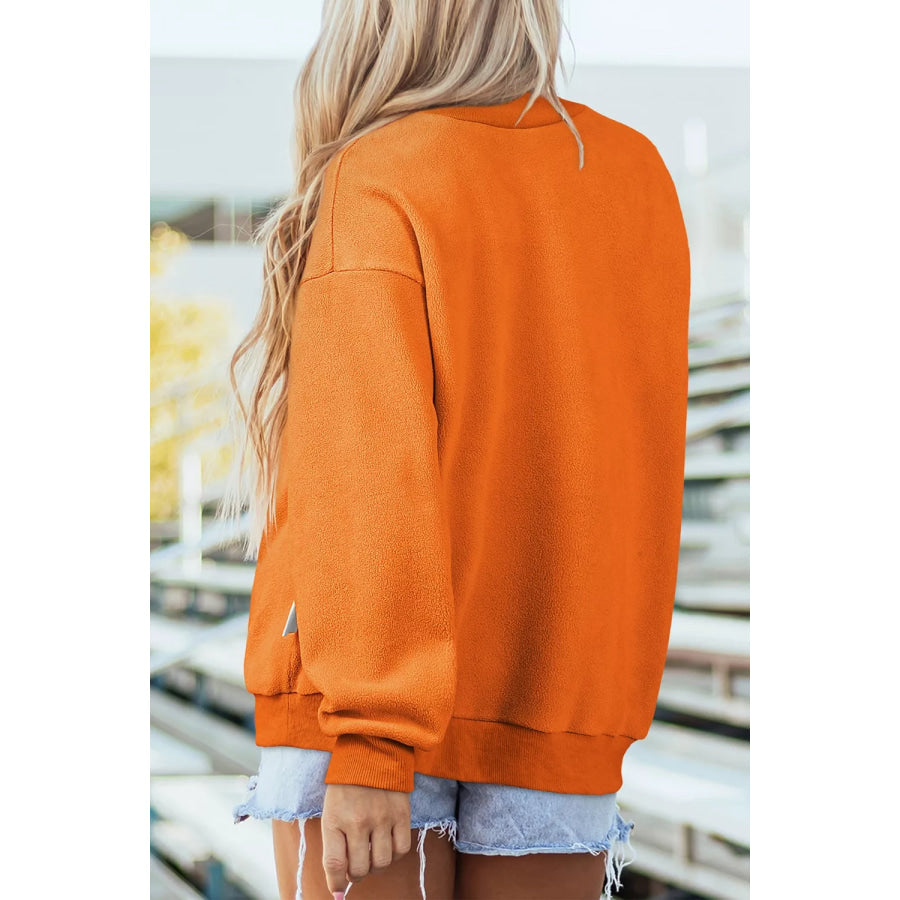 Spooky Season Mock Neck Reversible Halloween Sweatshirt Apparel and Accessories