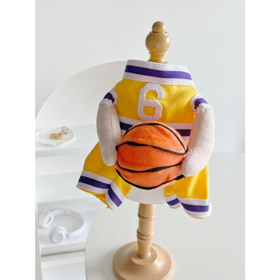 Sporty Basketball Pet Jumpsuit Sherbet / S Apparel and Accessories