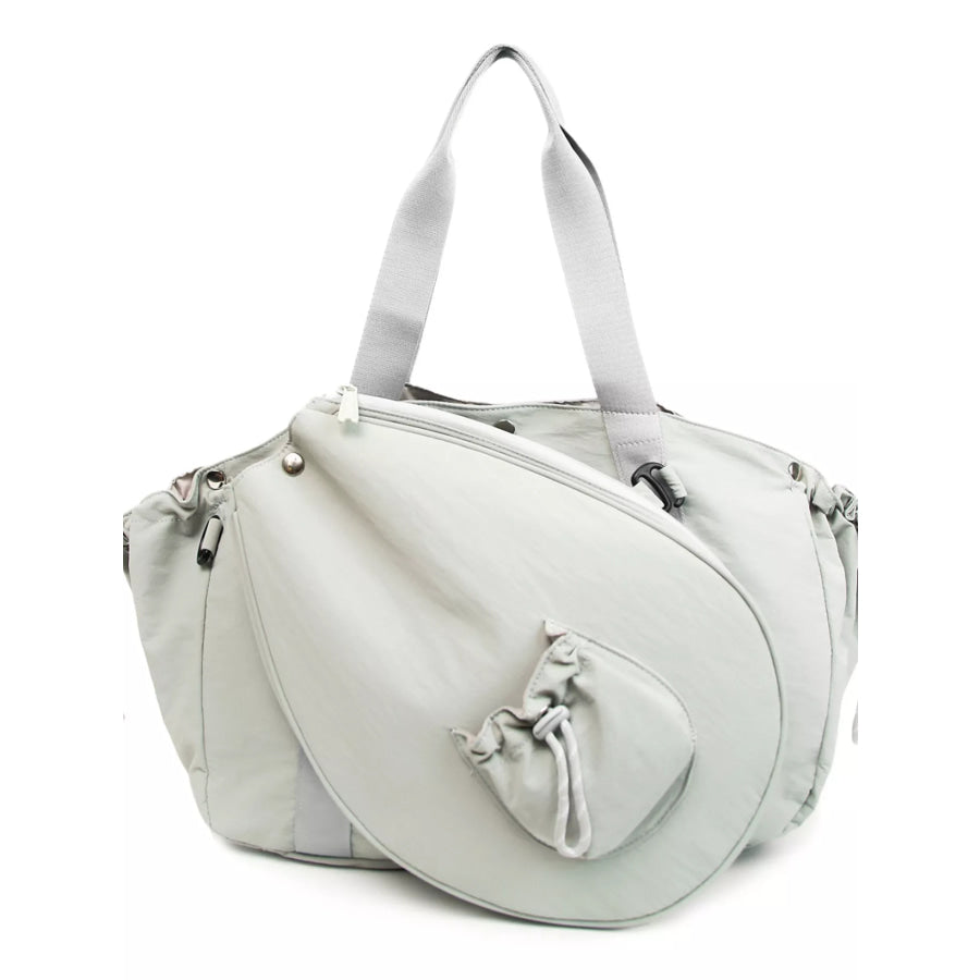 Sporty Duffel Bag with Integrated Racket Holder Apparel and Accessories