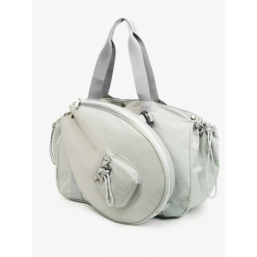 Sporty Duffel Bag with Integrated Racket Holder Apparel and Accessories