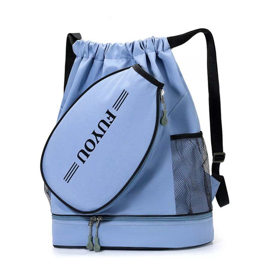 Sporty Racket Drawstring Backpack Bag Apparel and Accessories
