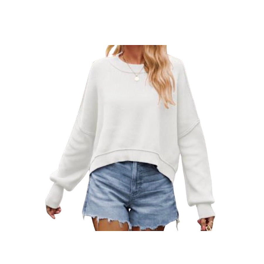 Spring Breeze White Crop Sweater - ETA 2/5 WS 104 Sweaters