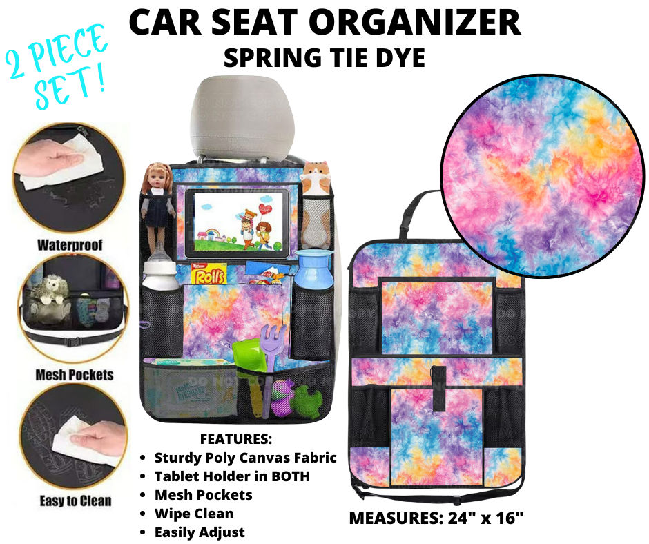 Preorder Custom 2-Piece Car Seat Organisers - Closes 2 Jan - ETA mid Apr 2025