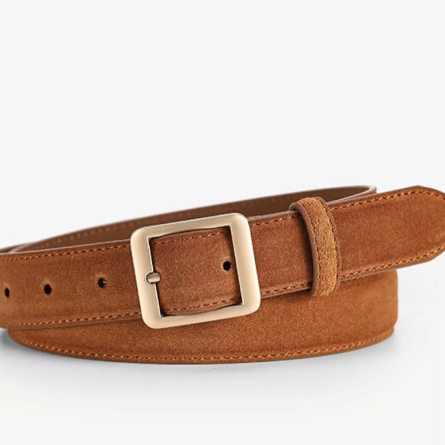 Square Buckle Belt Brown / ONESIZE Apparel and Accessories