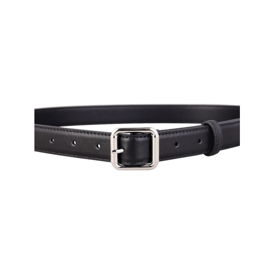 Square Buckle Leather Belt Apparel and Accessories