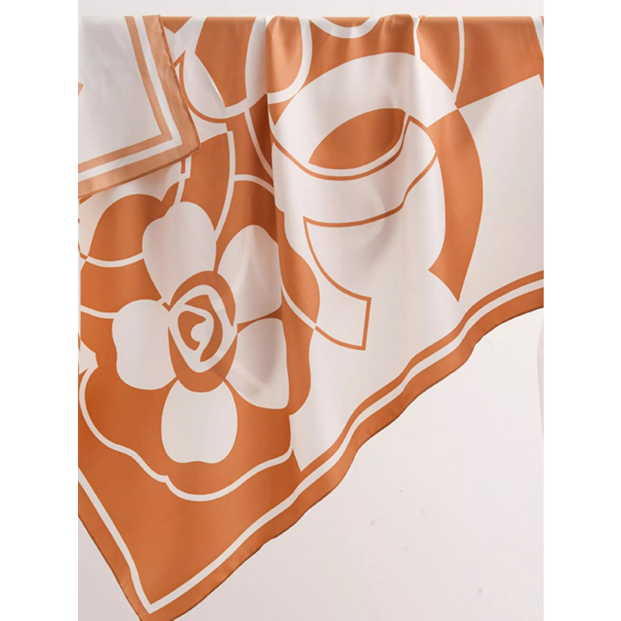 Square Flower Silk Scarf Apparel and Accessories