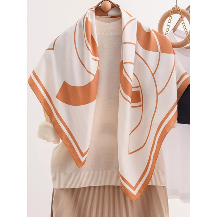 Square Flower Silk Scarf Apparel and Accessories