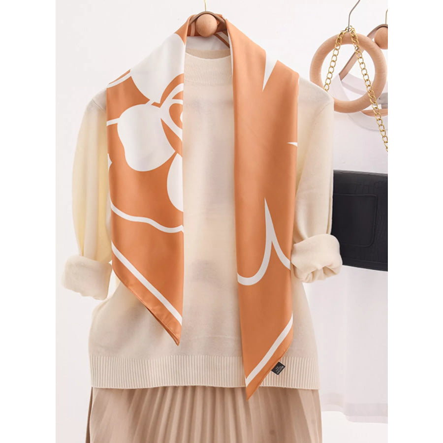 Square Flower Silk Scarf Apparel and Accessories