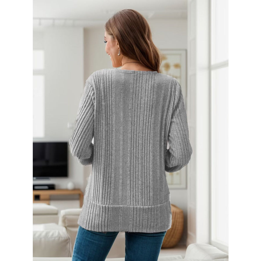 Square Neck Long Sleeve T-Shirt Apparel and Accessories