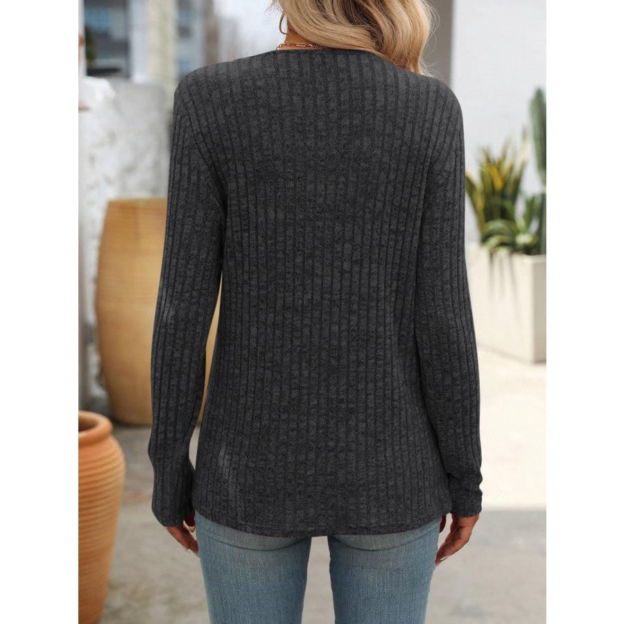 Square Neck Long Sleeve T-Shirt Apparel and Accessories