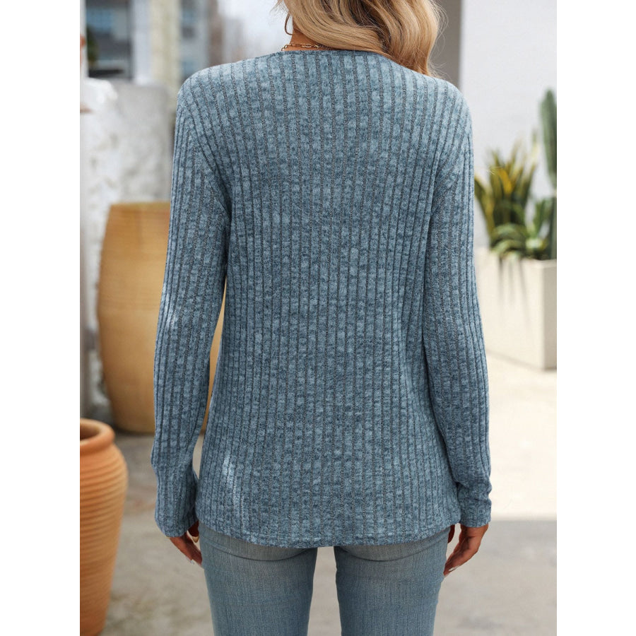 Square Neck Long Sleeve T-Shirt Apparel and Accessories