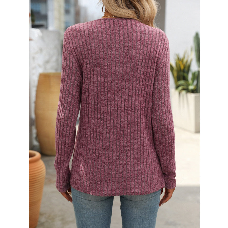 Square Neck Long Sleeve T-Shirt Apparel and Accessories