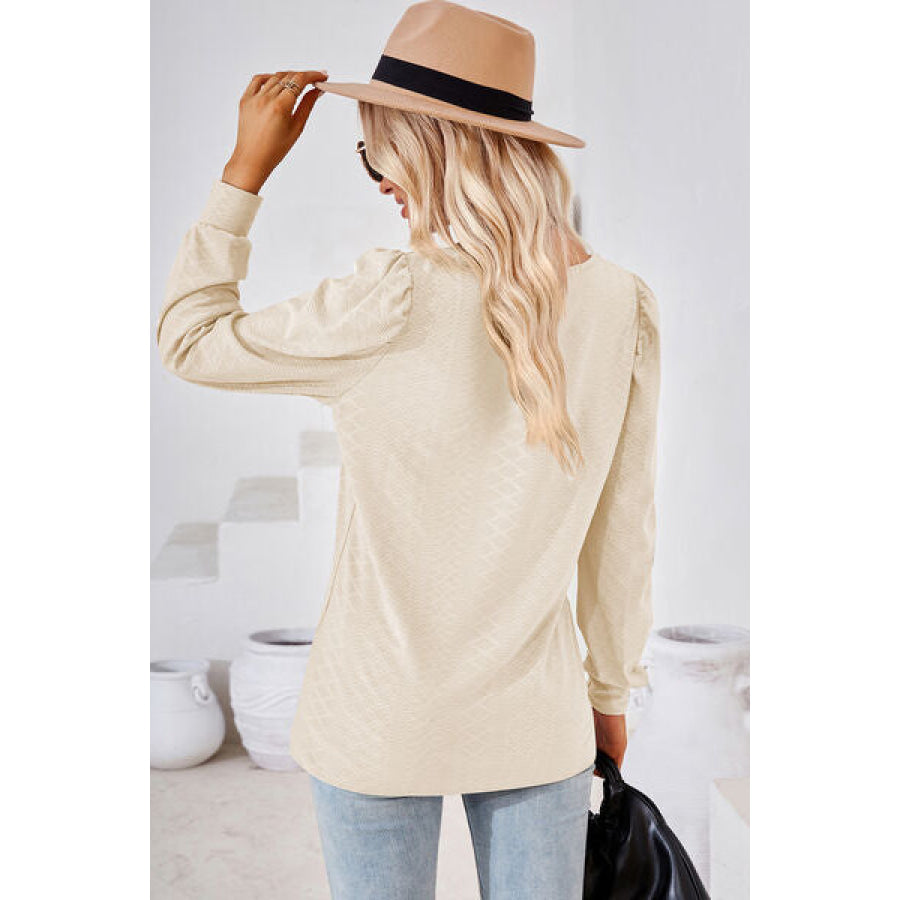 Square Neck Puff Sleeve T - Shirt Apparel and Accessories