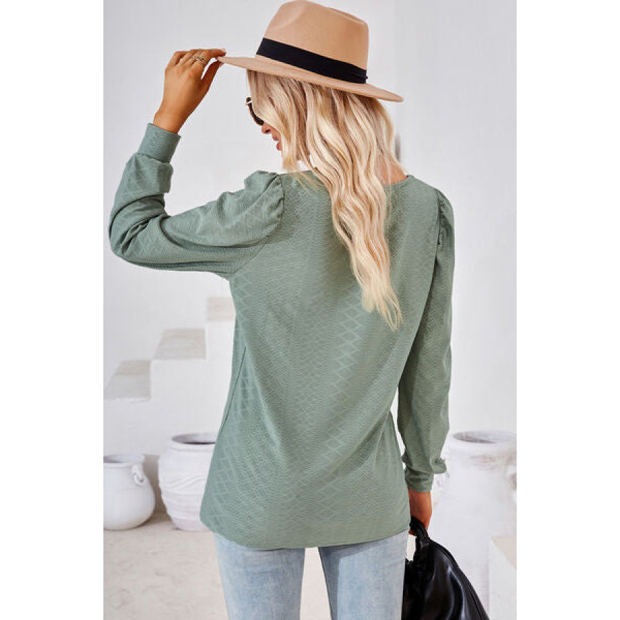 Square Neck Puff Sleeve T - Shirt Apparel and Accessories